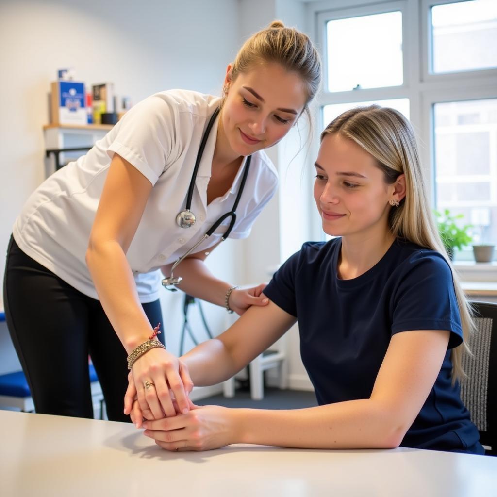 Occupational Therapist Assisting a Patient