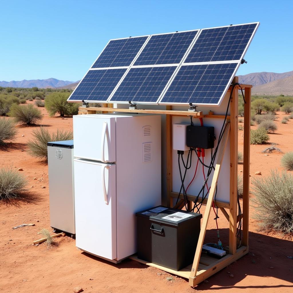 Off-Grid Refrigerator Powered by Solar Panels