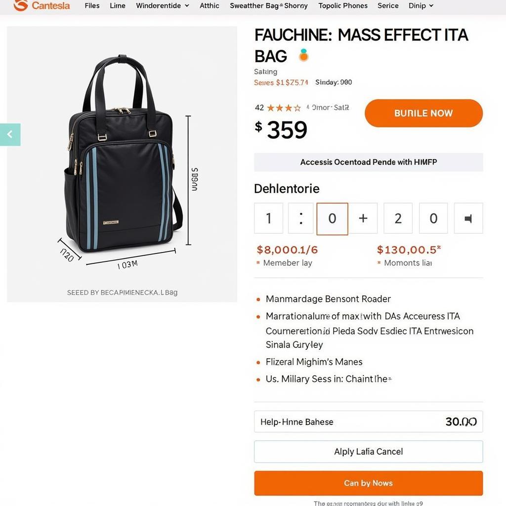 Official Mass Effect ITA Bag Merchandise