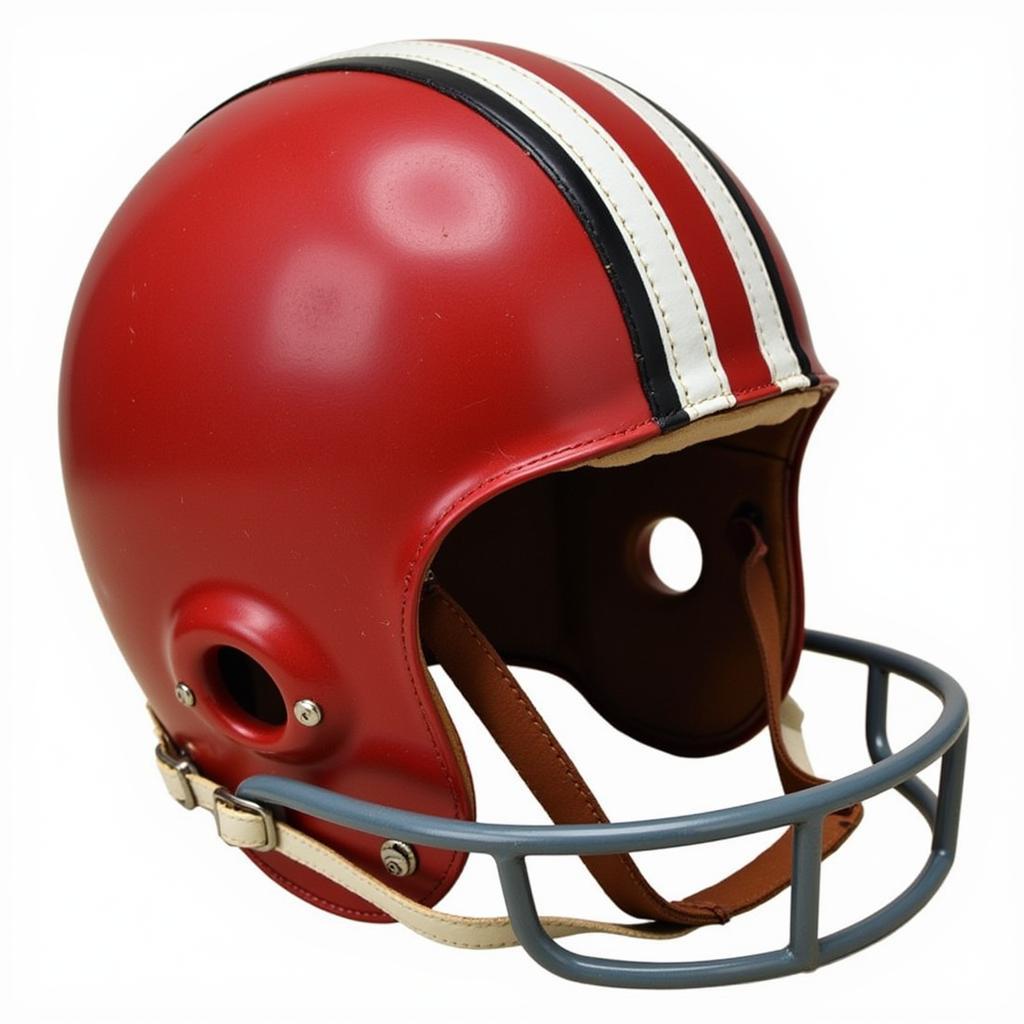 Close-up of the 1968 Ohio State National Championship helmet