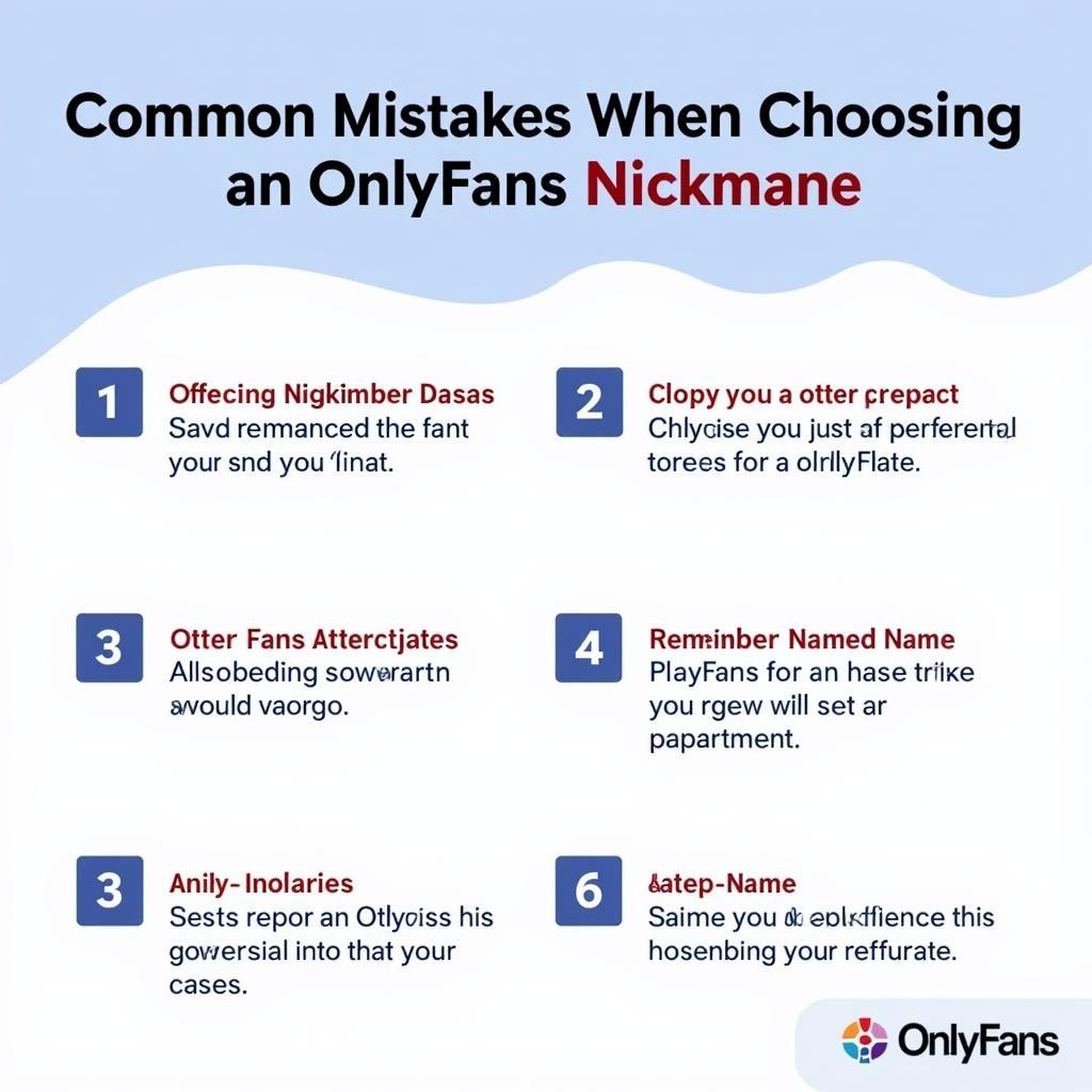 Common OnlyFans Nickname Mistakes