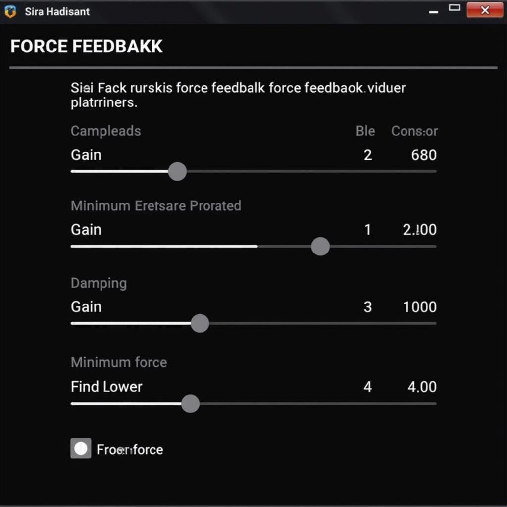 Fine-tuning Wheel Force Settings in Sim Racing