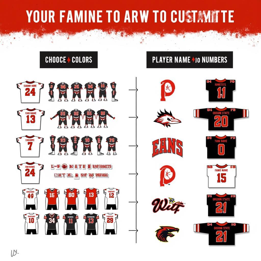 Customization Options for Oregon State Football Jerseys