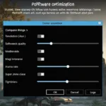 A screenshot of game settings being adjusted for optimal performance.
