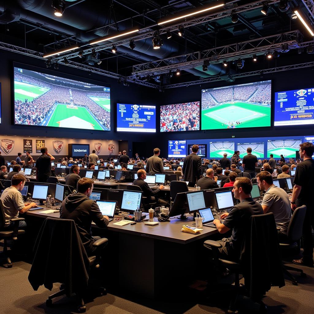 PGA Tour Media Center at a Tournament