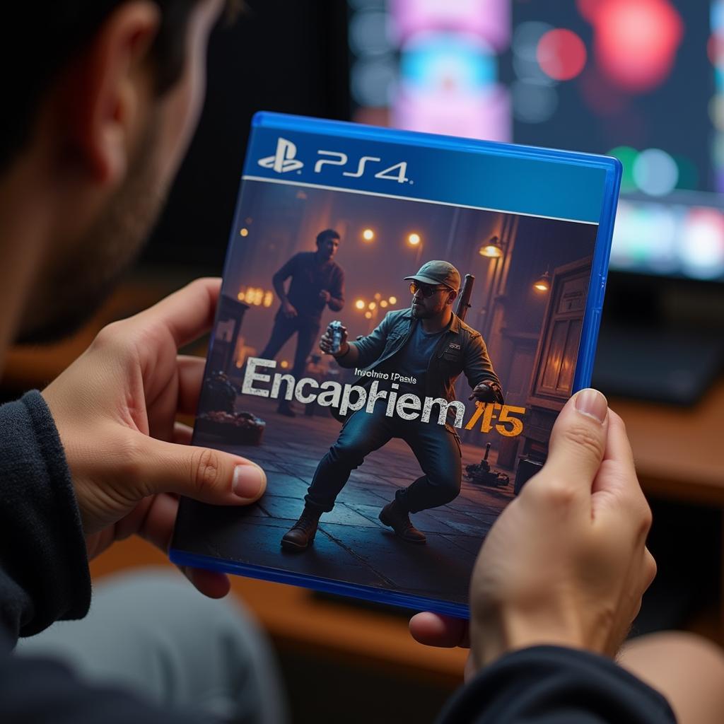 Holding a Physical PS4 Game Disc