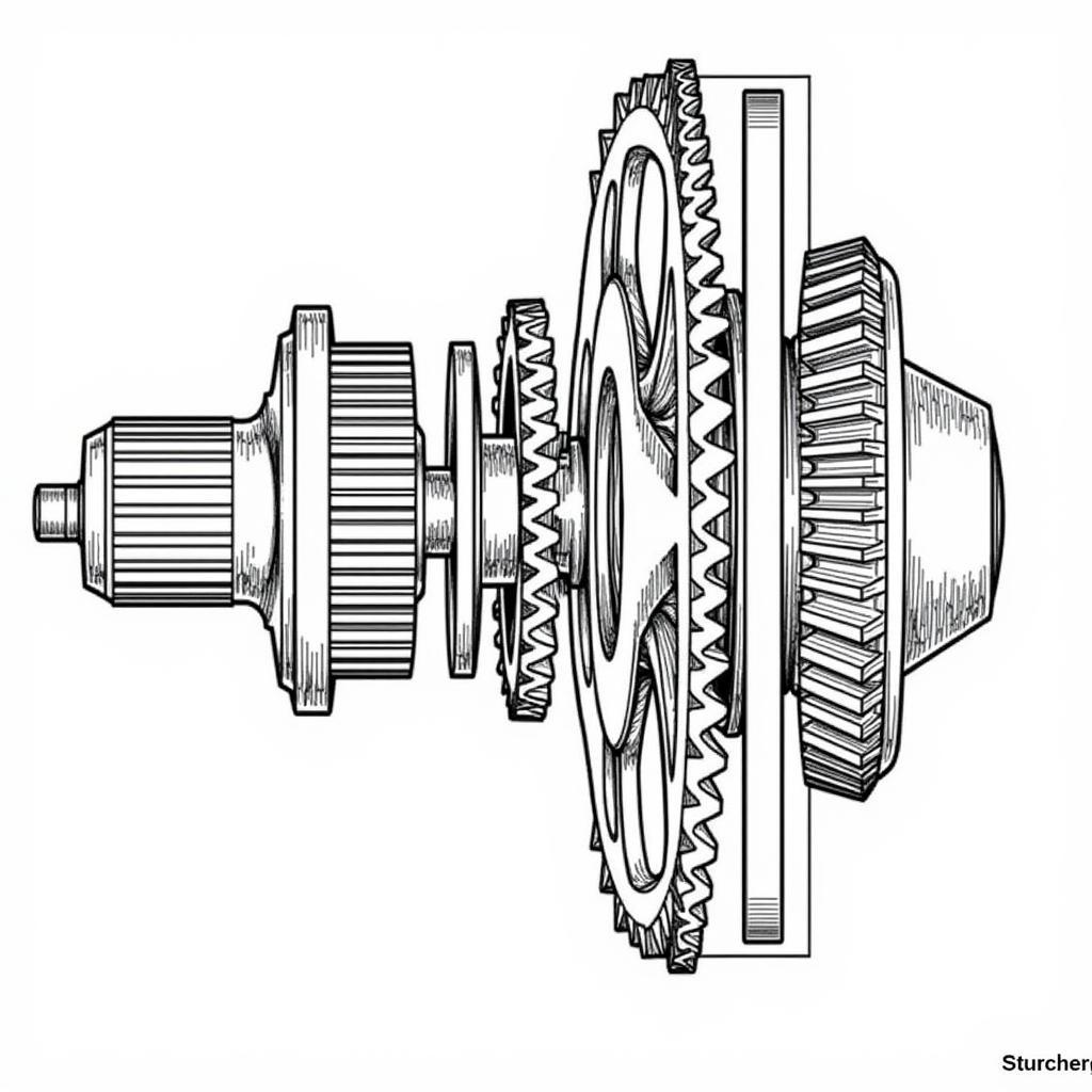 Planetary Gearset and Clutch Packs