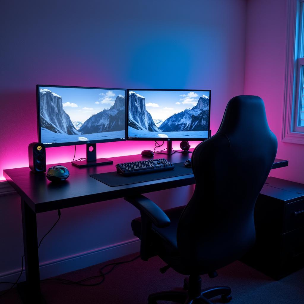 A Clean and Organized Gaming Setup