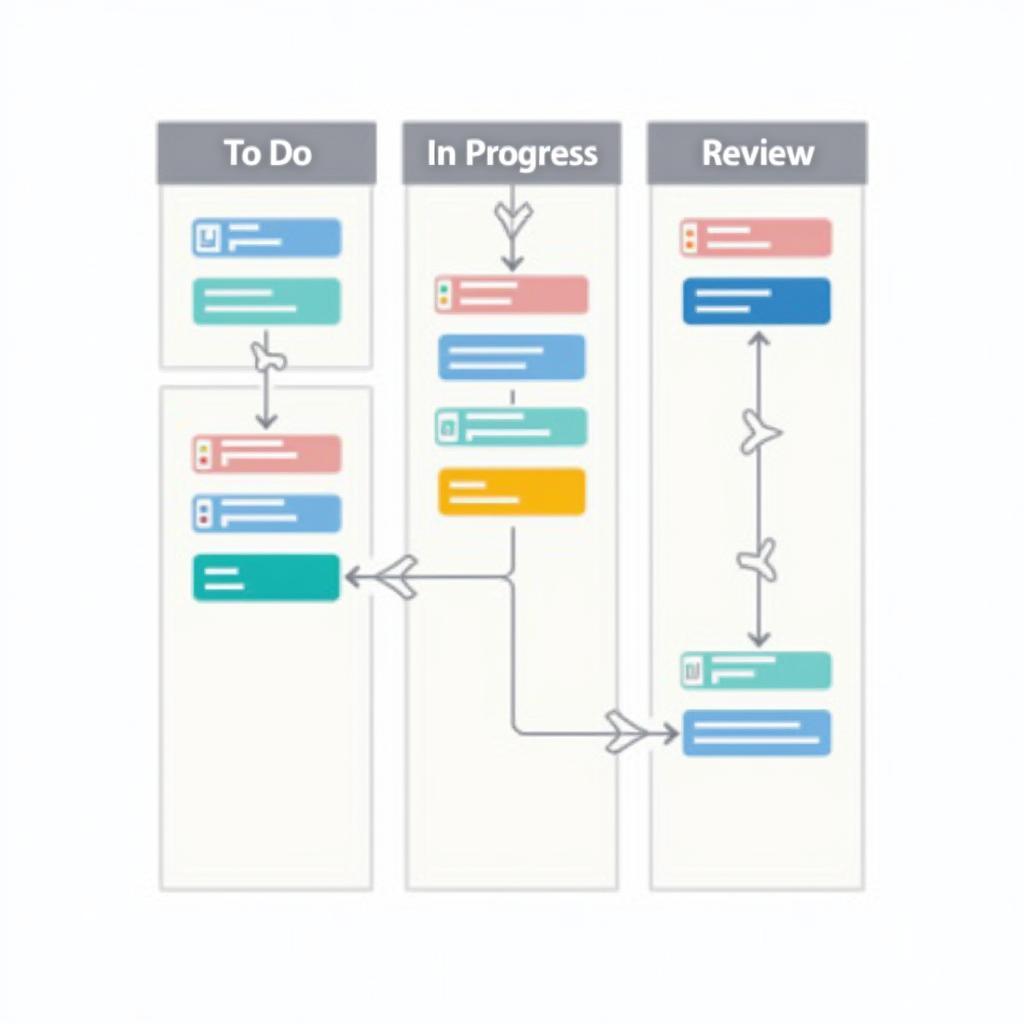 Visual Representation of a Production Queue Workflow