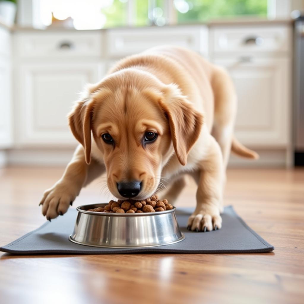 Puppy Enjoying Meal