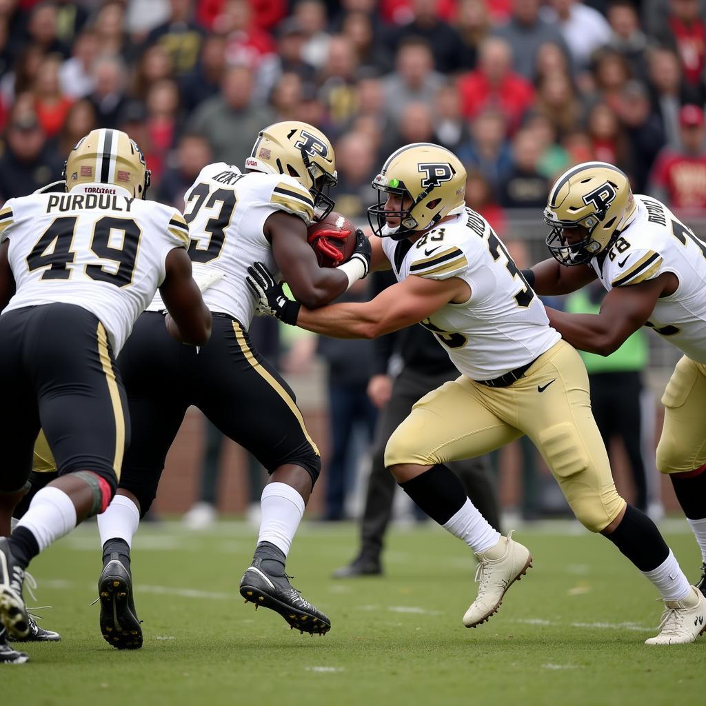 Purdue Offensive Line Dominating