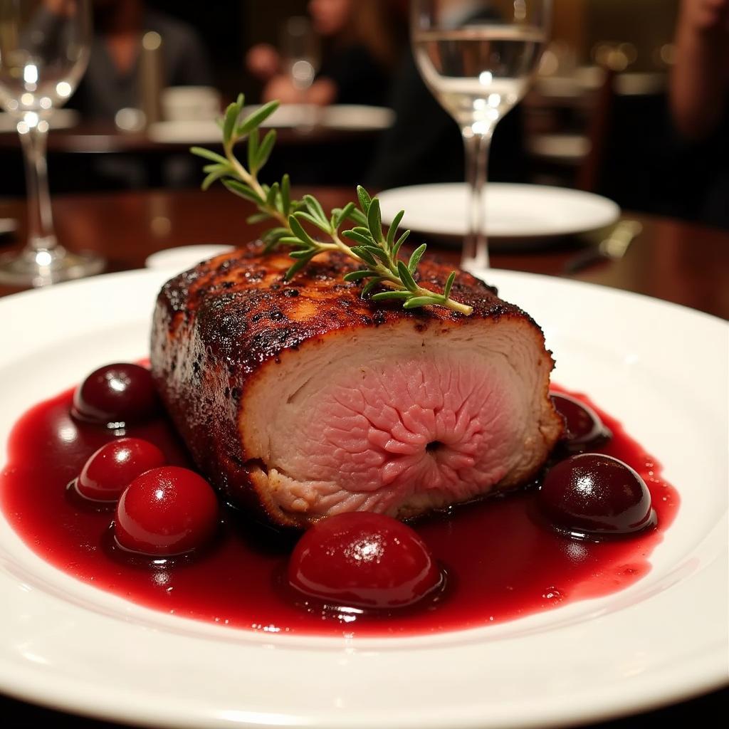 Pan-Seared Duck Breast with Cherry Sauce