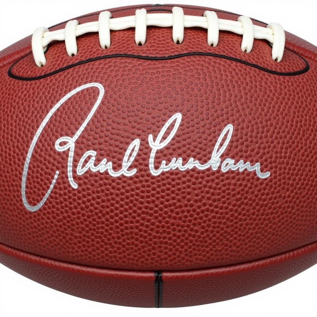 Randall Cunningham signed football – a valuable piece of memorabilia for collectors.