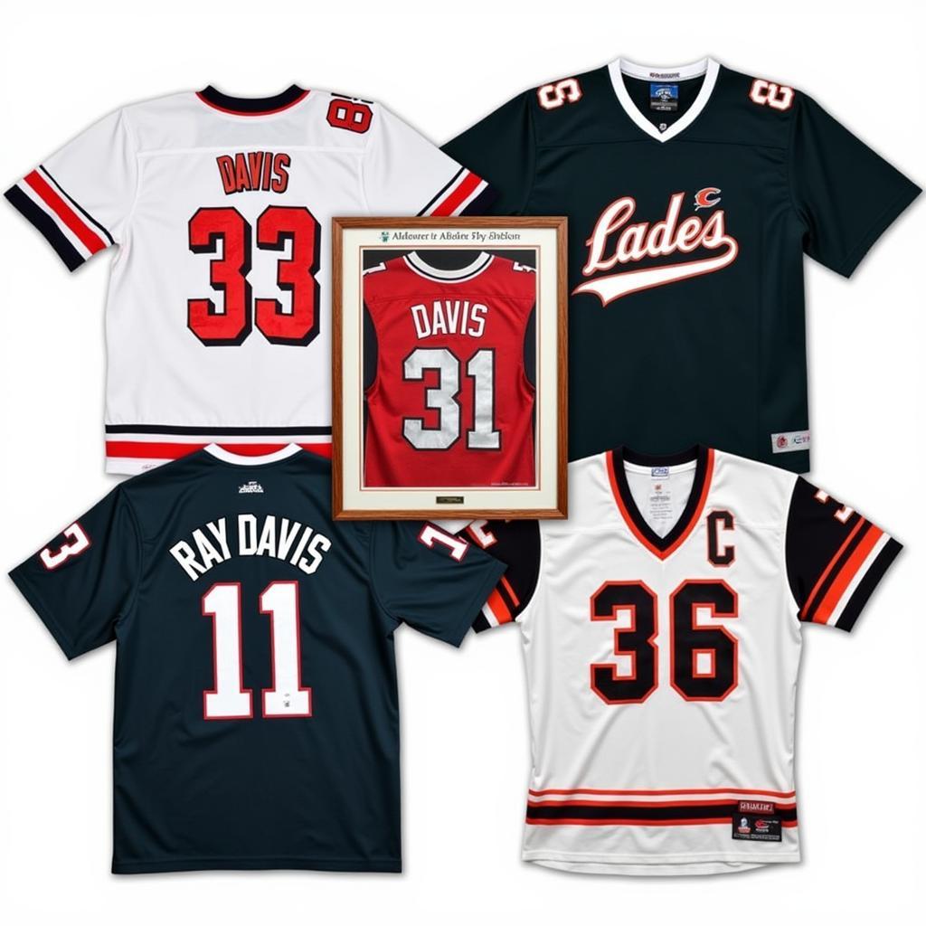 Collection of Ray Davis Jerseys