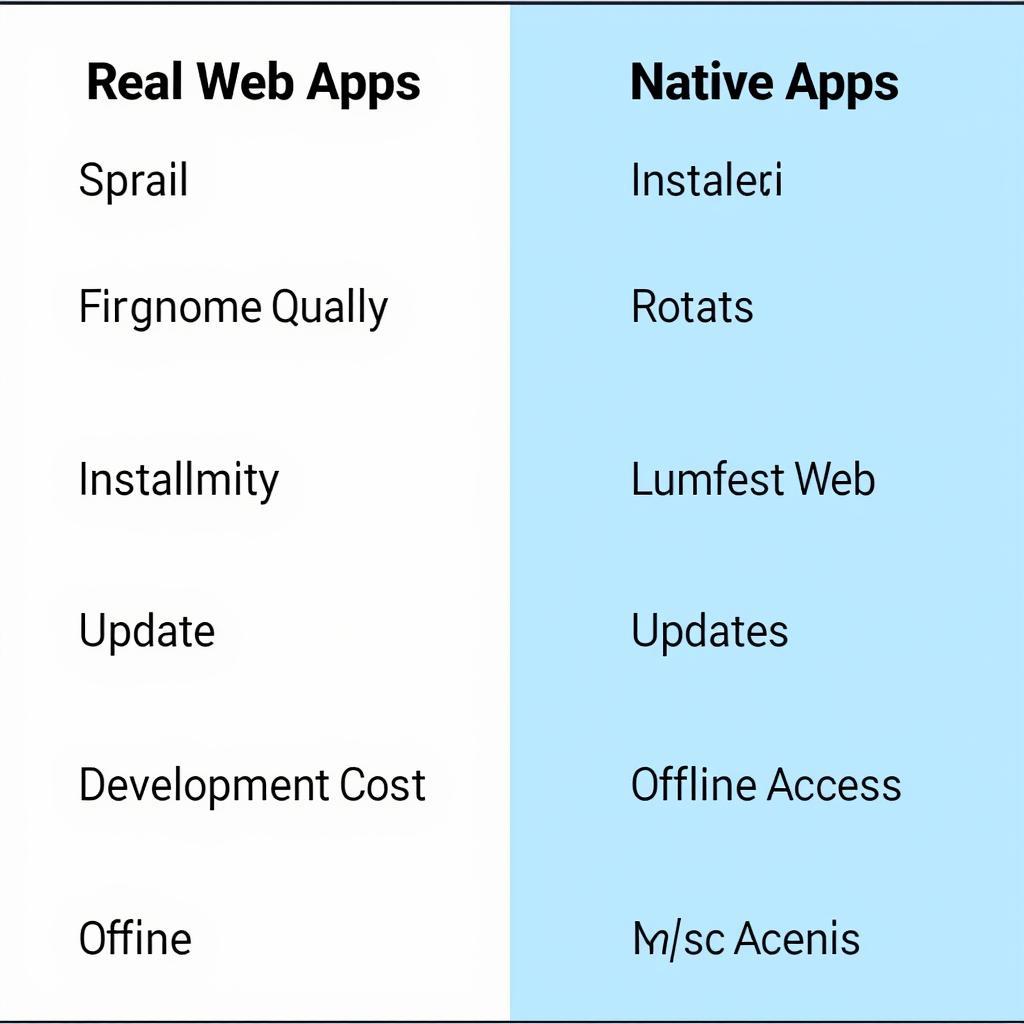 Comparison of Real Web App and Native App