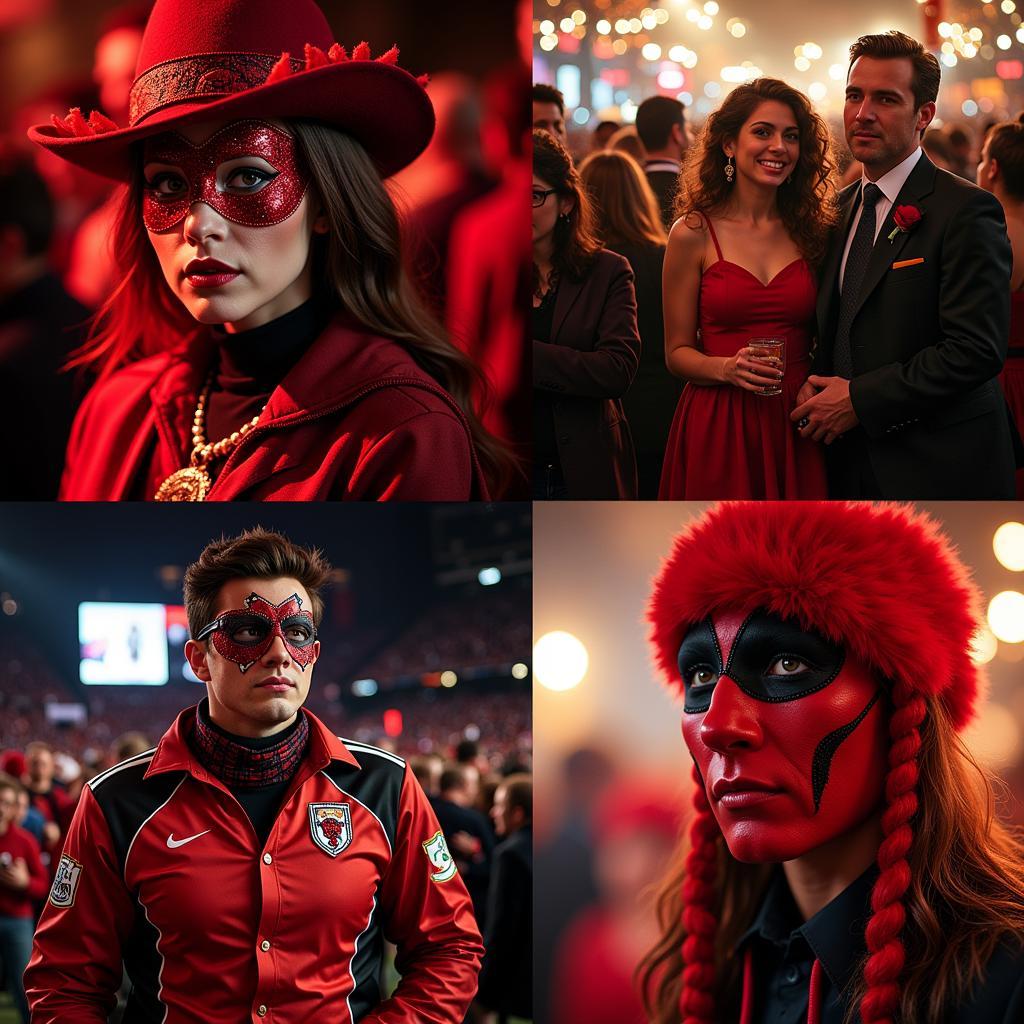 Red and Black Masks for Different Events