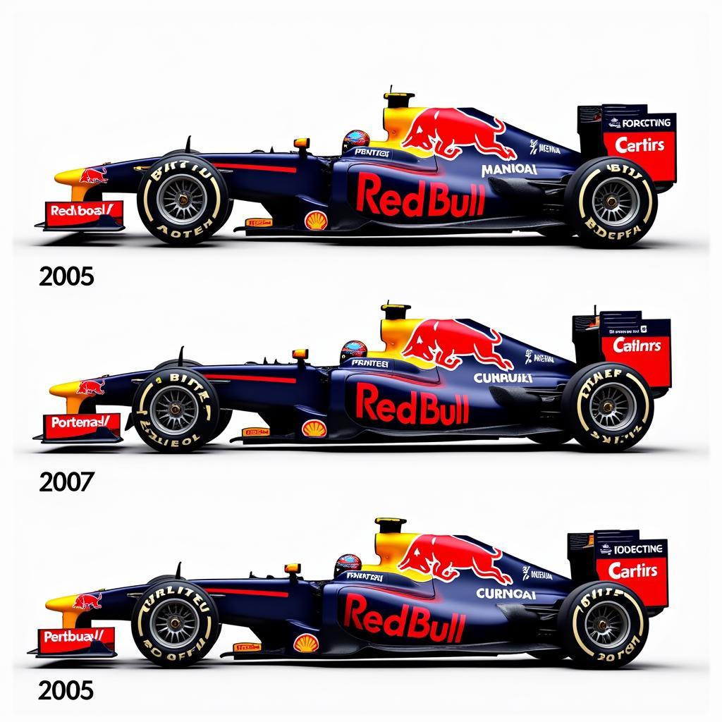 Evolution of the Red Bull F1 Livery