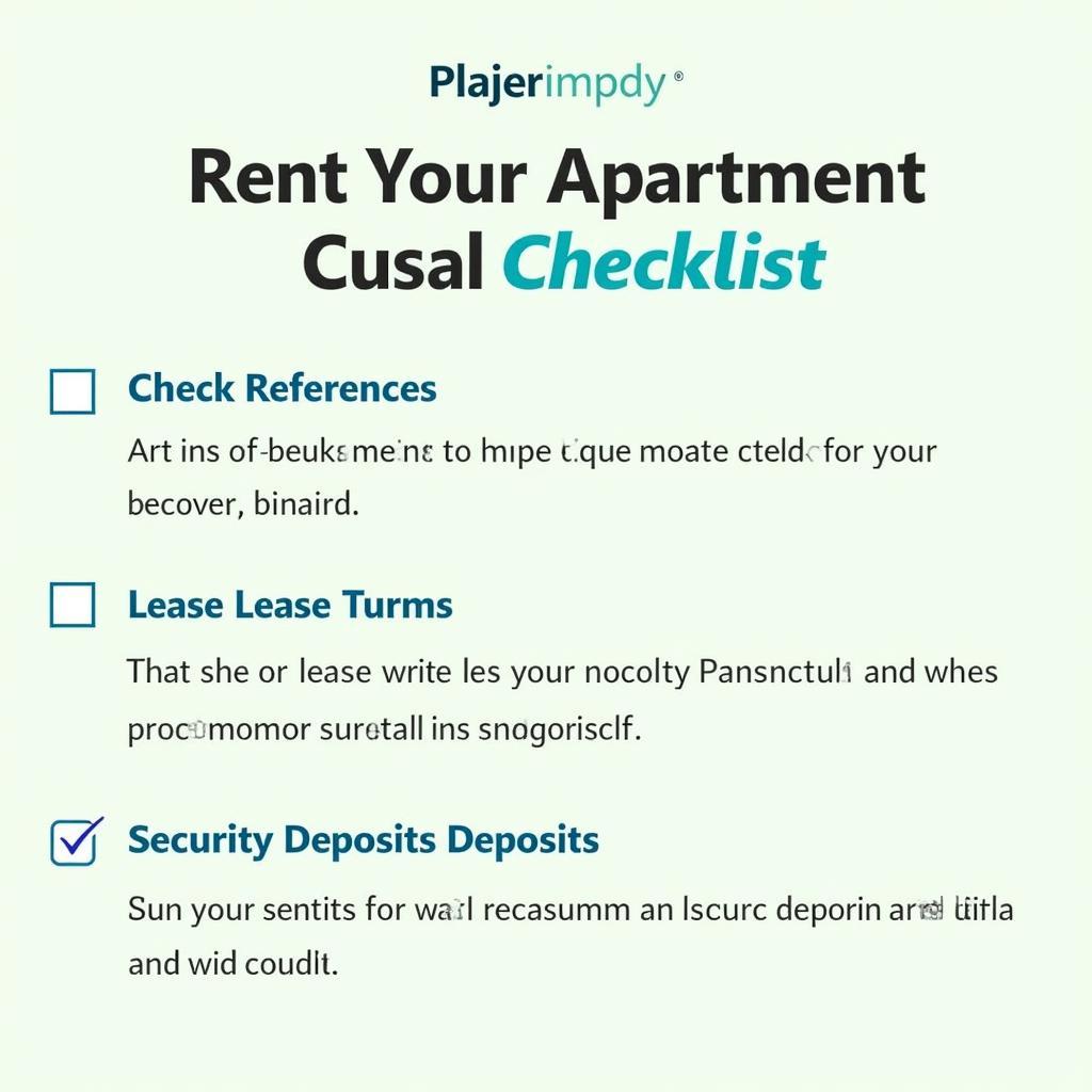 Apartment Rental Checklist