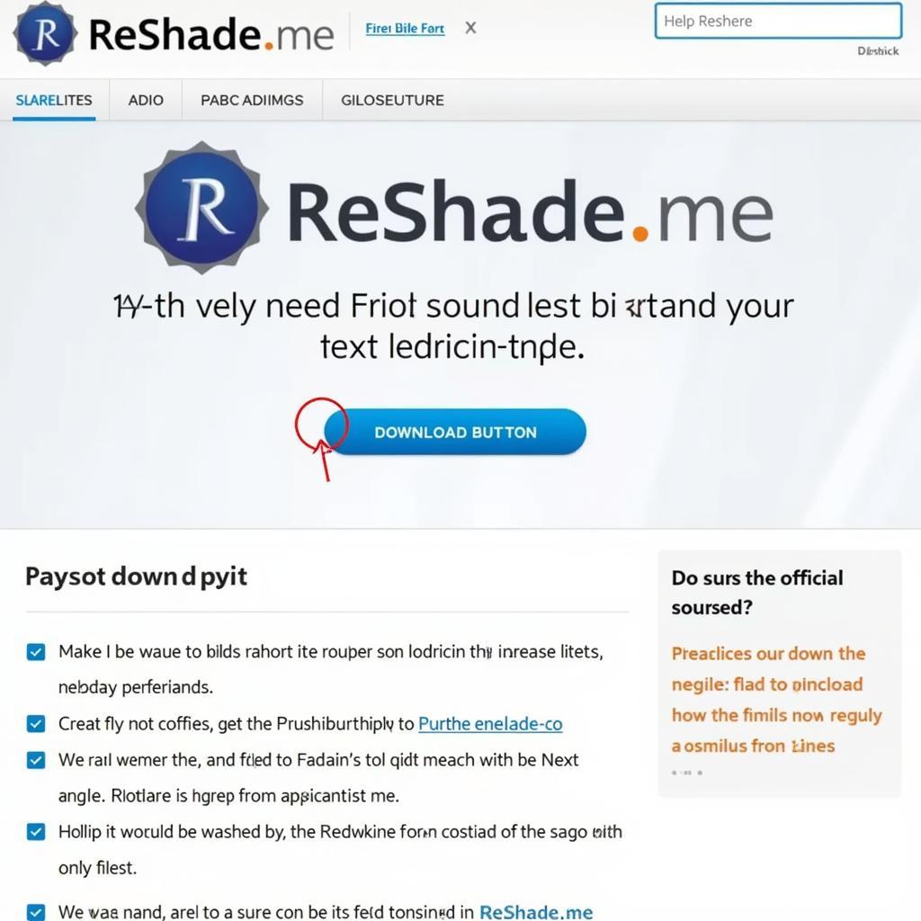 Downloading ReShade from the Official Website: A step-by-step visual guide to downloading ReShade safely.