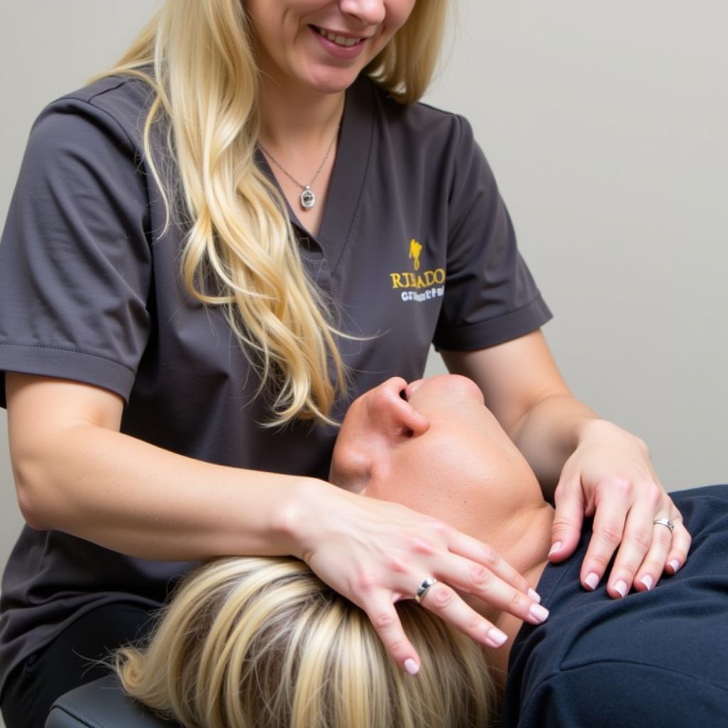 Patient Undergoing Rocabado Therapy