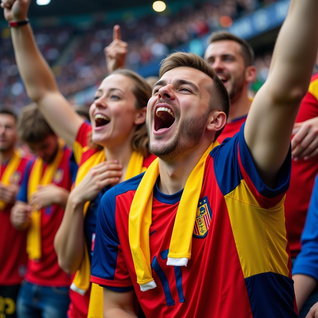 Romanian Fans in National Jerseys