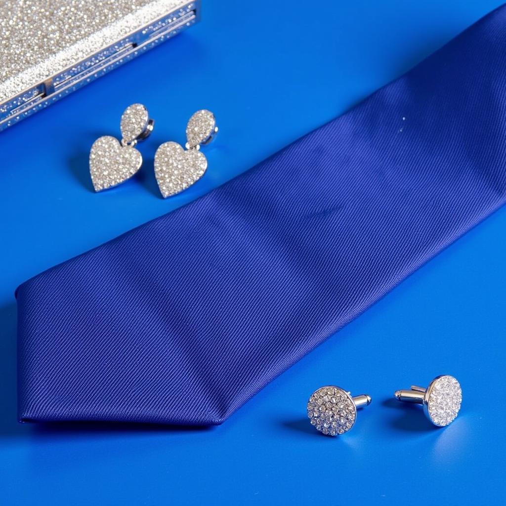 Royal Blue Prom Couple Accessories