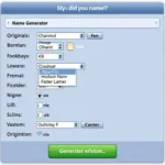 Sim Name Generator Interface