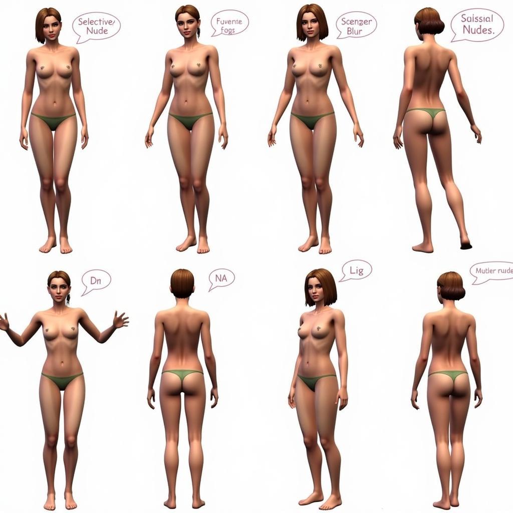 Types of Sims 3 Naked Mods