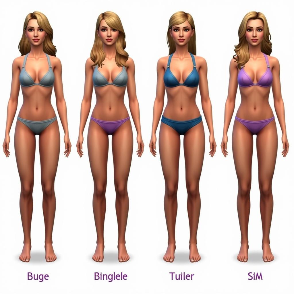 Comparing Different Sims 4 Bulge Sliders