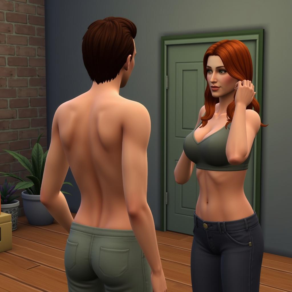 Sims 4 Bulge Slider In-Game Example