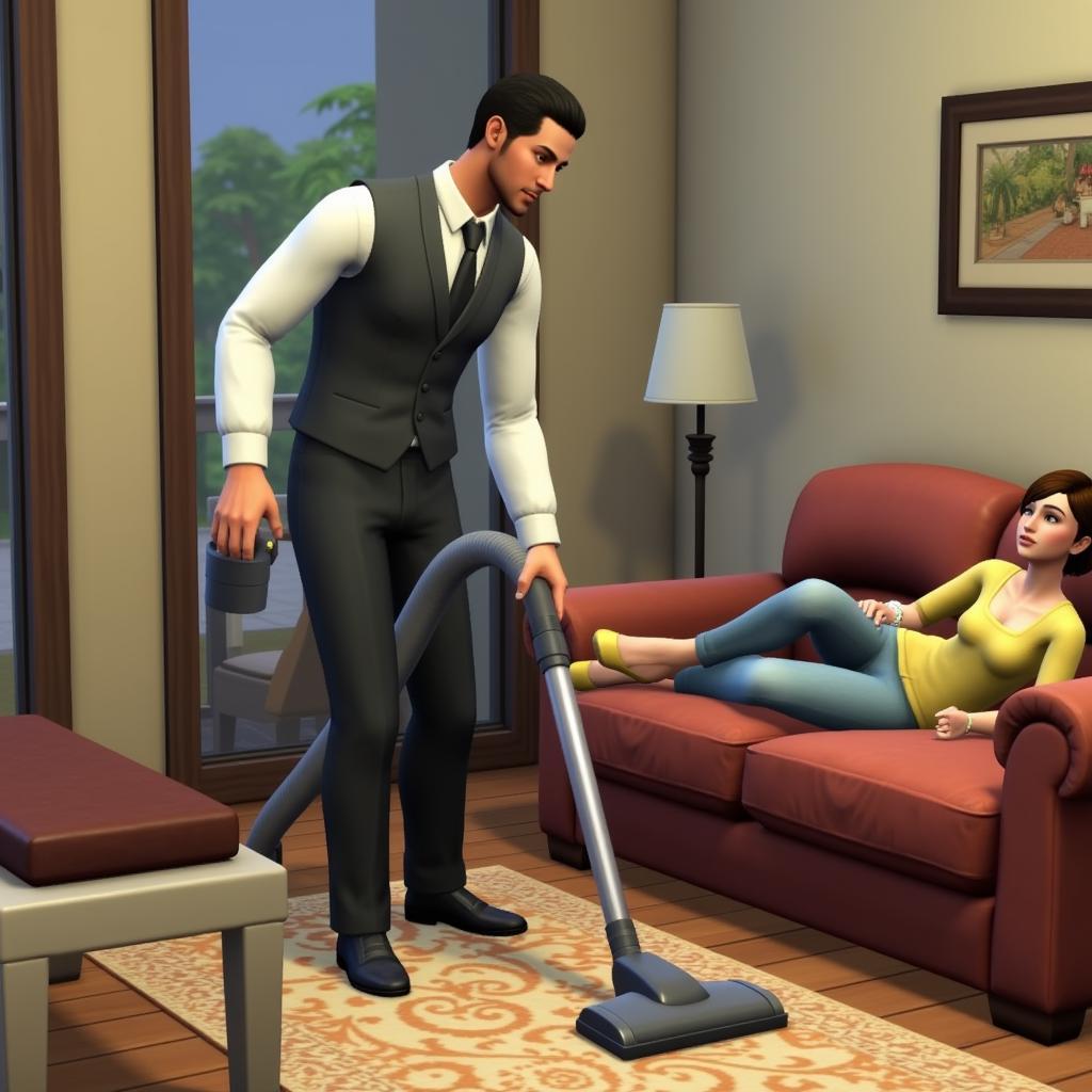 Sims 4 Butler Cleaning