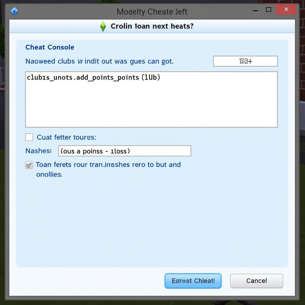 Sims 4 Club Points Cheat Console
