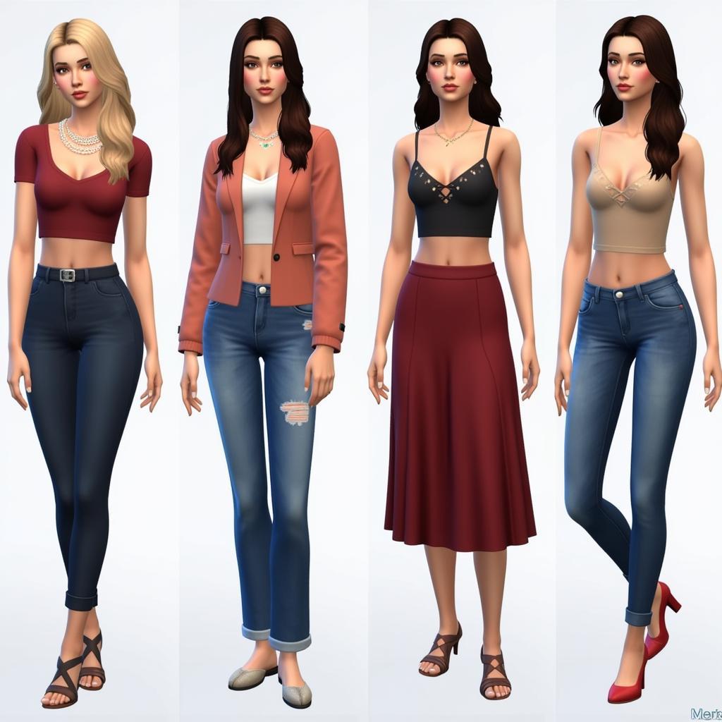 Sims 4 Crop Top Styling Ideas