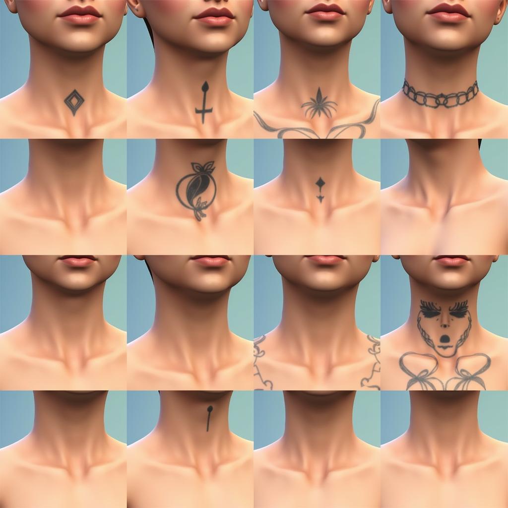 Sims 4 Neck Tattoo Designs Showcase