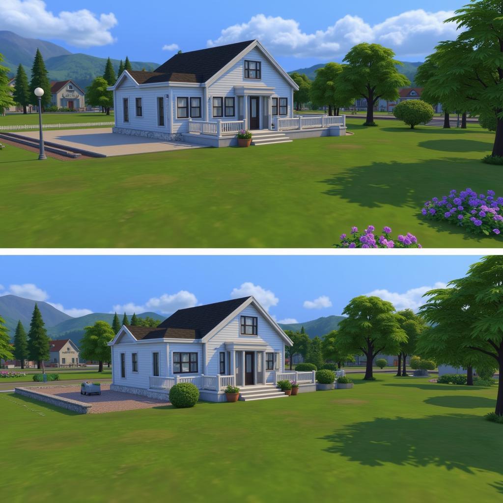 Comparing Blurred and Unblurred Gameplay in Sims 4