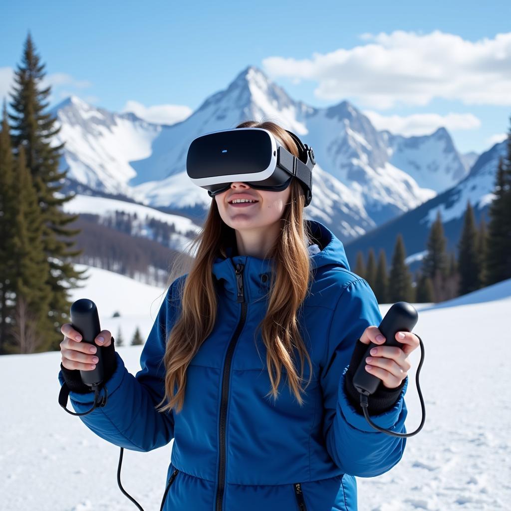 Virtual Reality Ski Slopes Game Experience