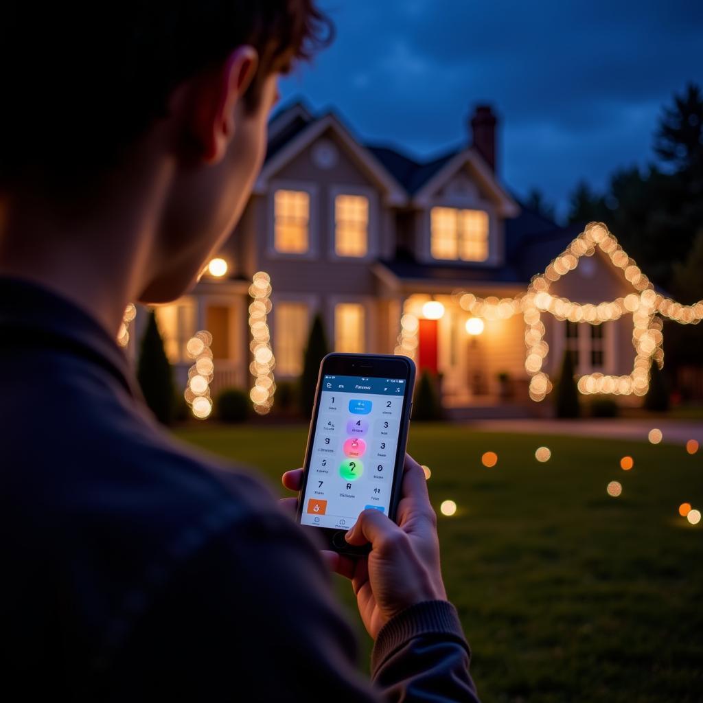 Smart Christmas decorations controlled by a phone