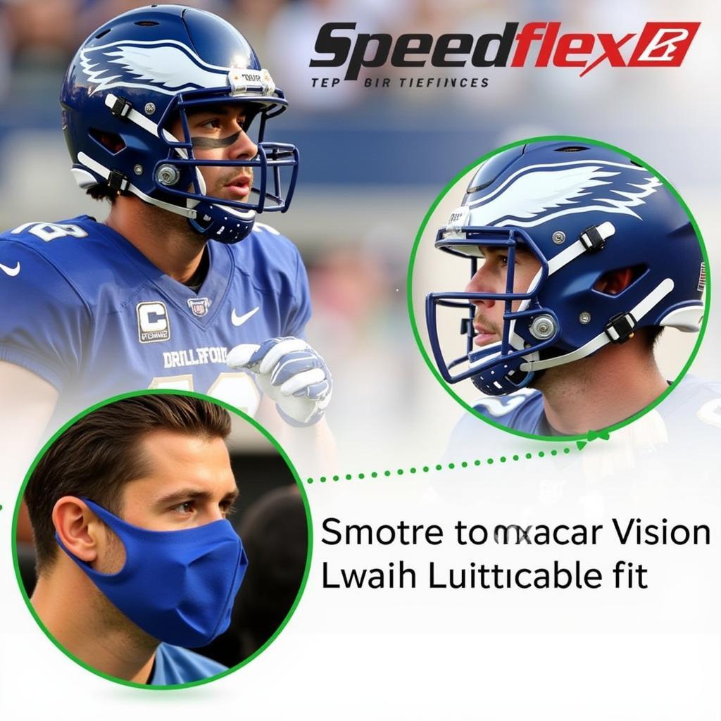 Athlete Wearing Speedflex WR Face Mask During Game