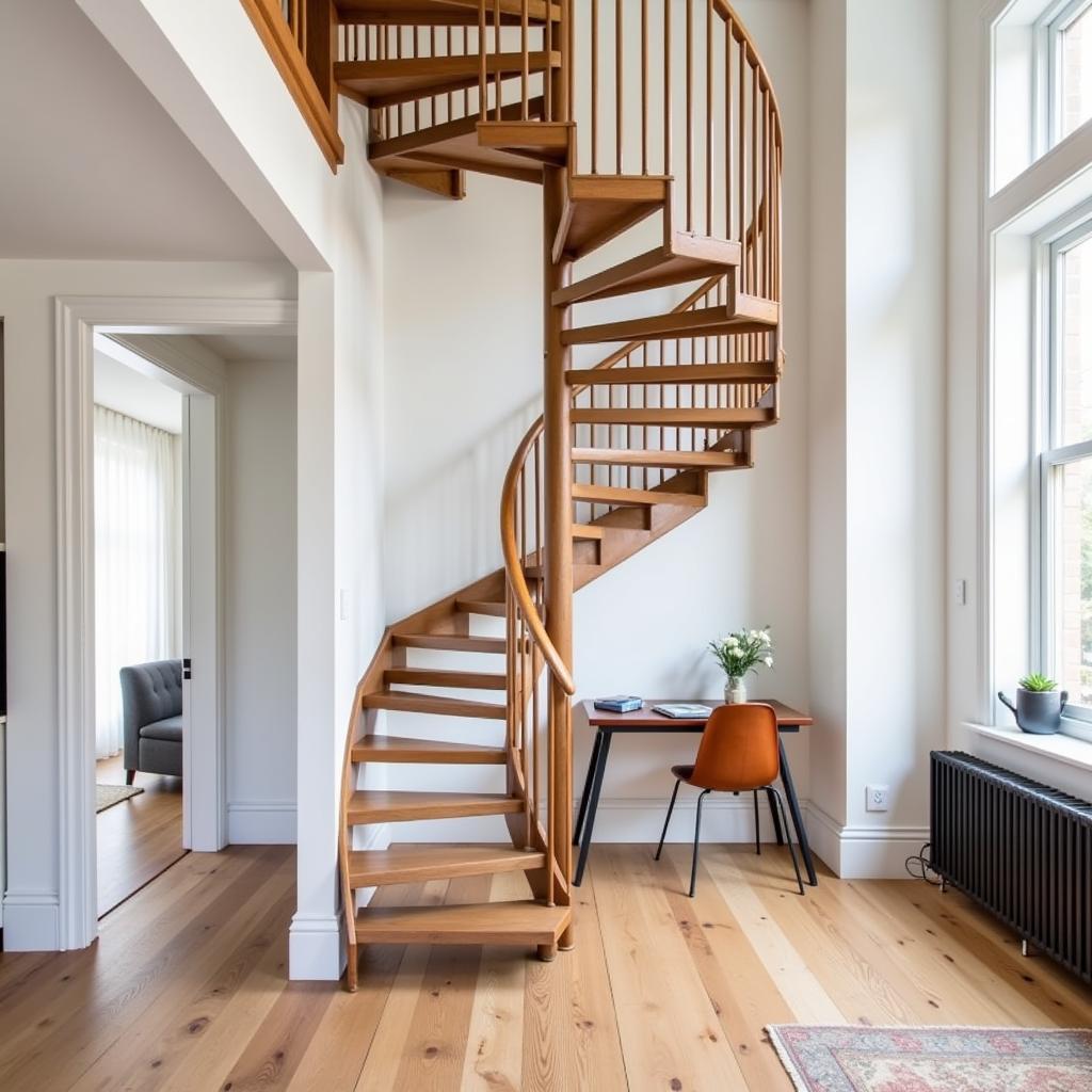 Spiral Staircase Space-Saving Design