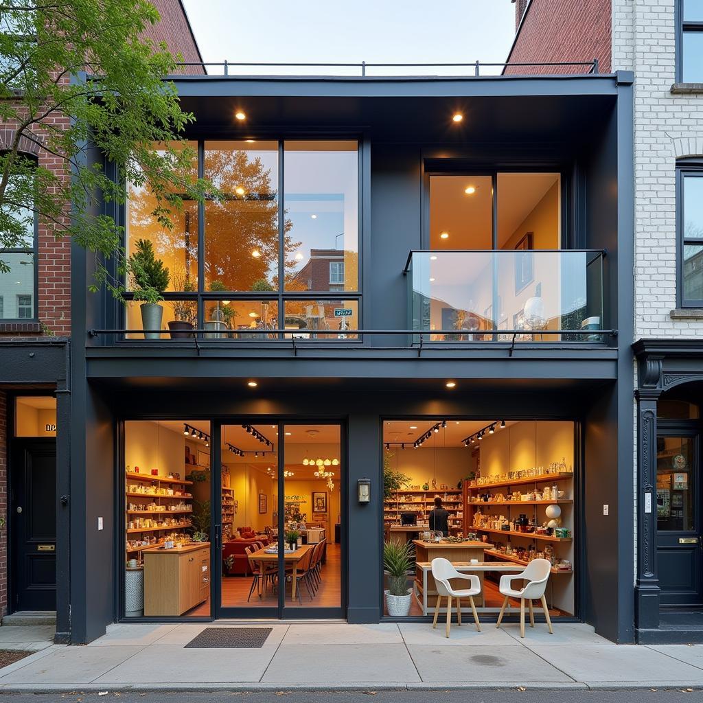 Modern Storefront with Apartment Above