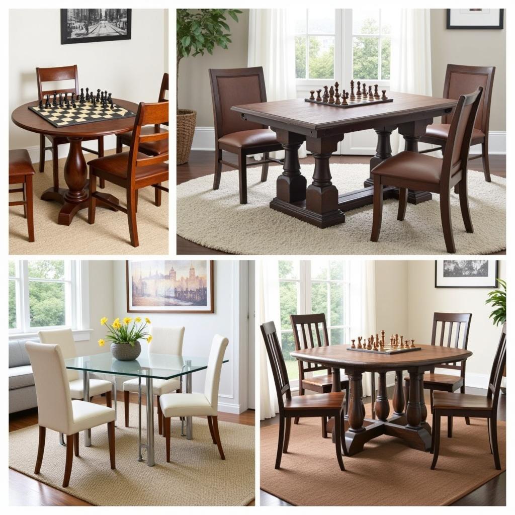 Stylish Chess Table and Chairs Sets