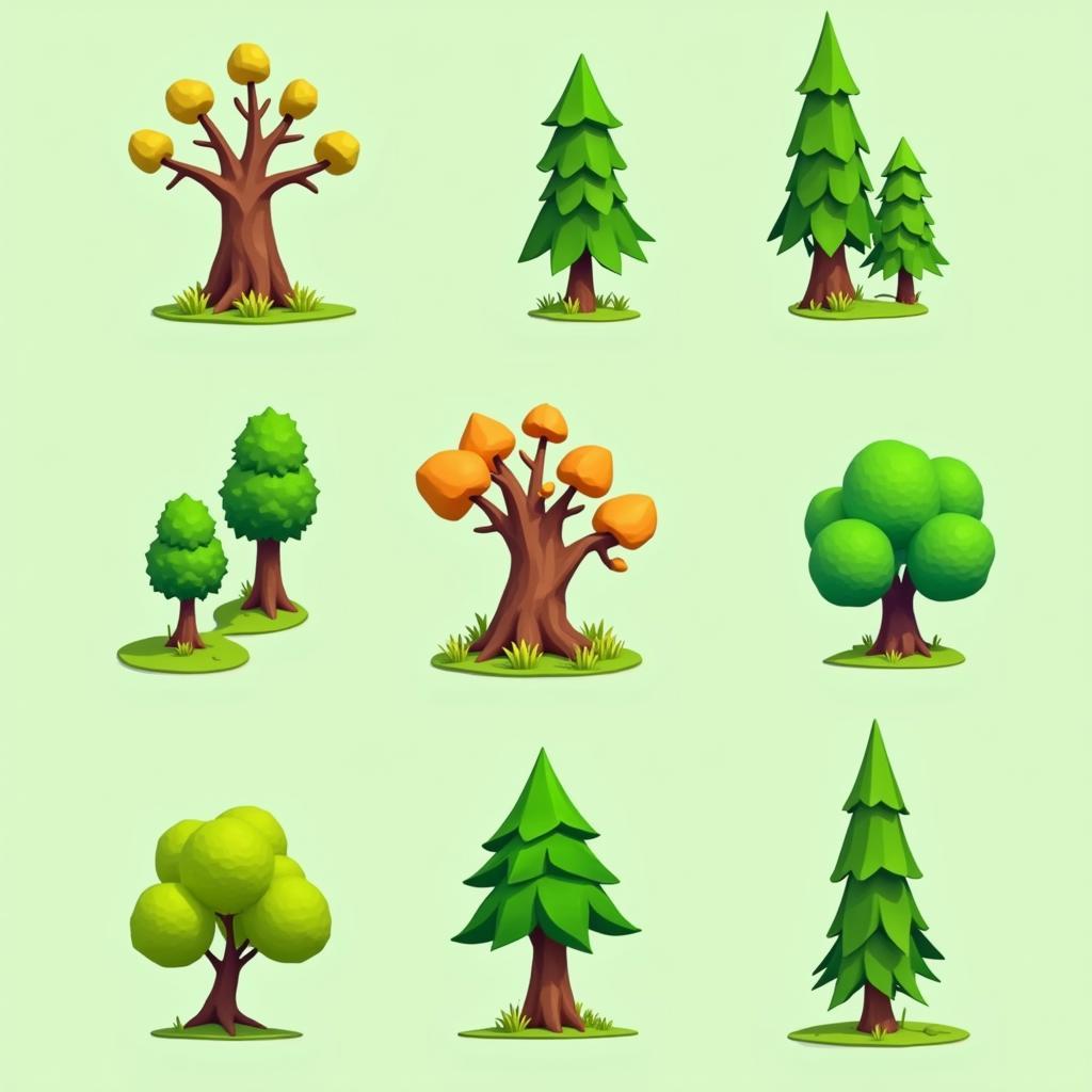 Stylized Tree Design in a Mobile Game