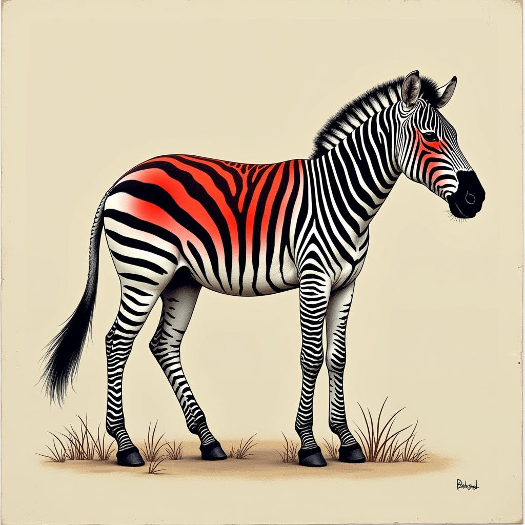 A Zebra with Sunburn