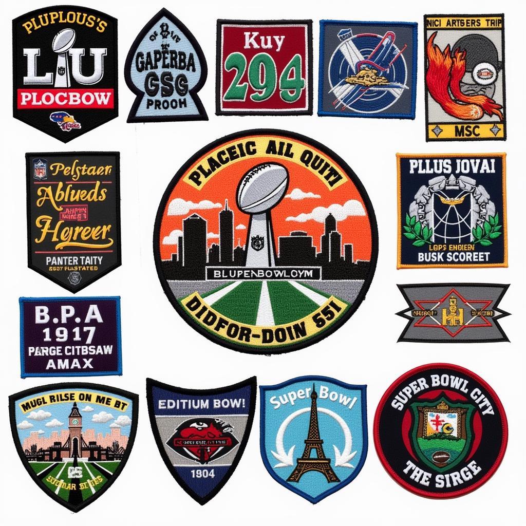 Superbowl Commemorative Patch Designs