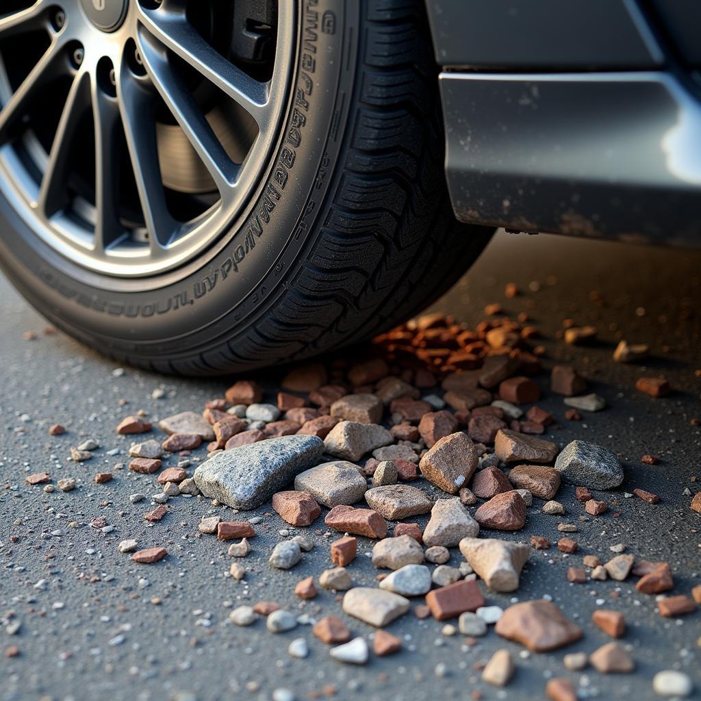 Tire Marbles Formation Process