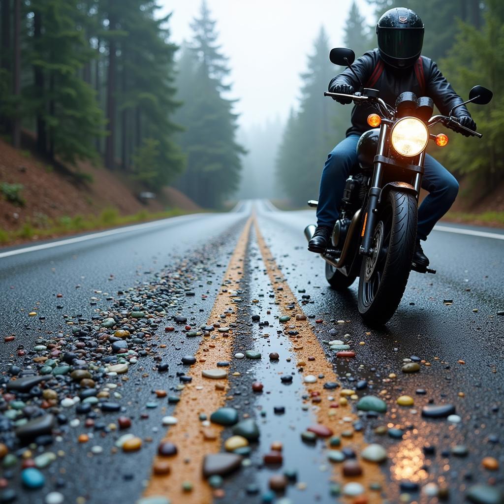 Tire Marbles as a Road Hazard