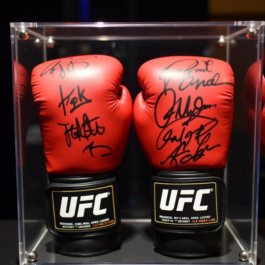 UFC Gloves Signed by Championship Fighters