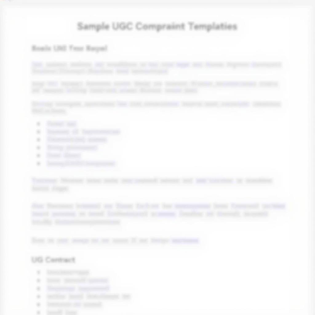 Example of a UGC Contract Template