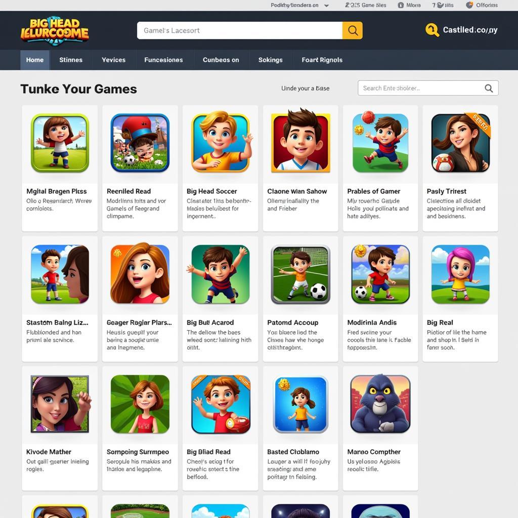 Unblocked Games Website Interface