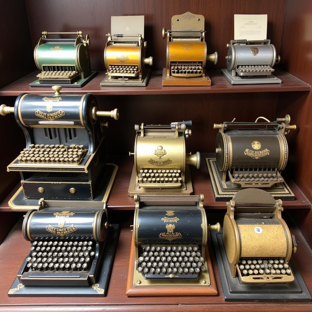 Collection of Antique Check Writing Machines